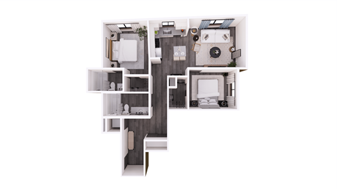 the 1100 floor plan  studio